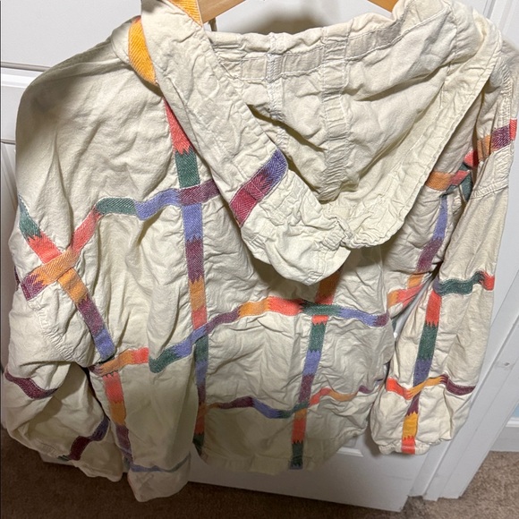 Angelique vintage quilted Plaid Multicolor Hooded jacket L hoodie - Picture 9 of 12